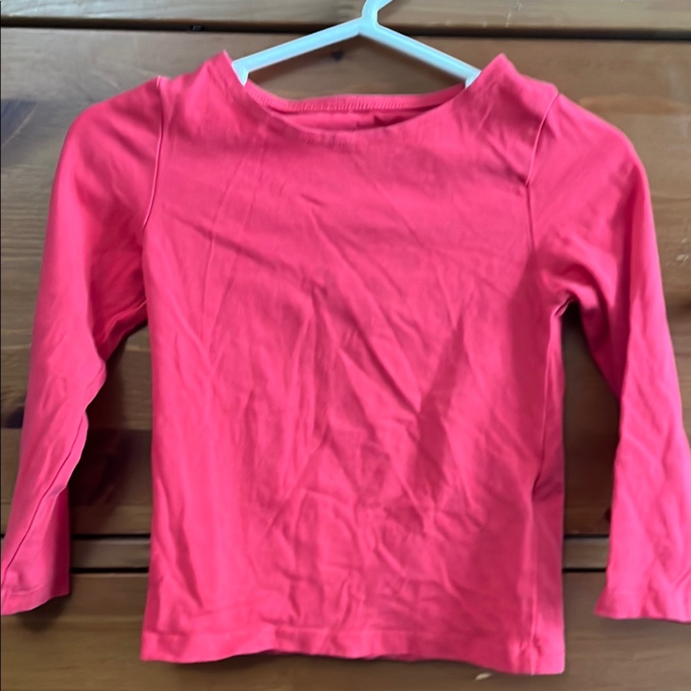 H&M Red Long Sleeve Tee Cotton Blend